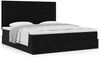 vidaXL Ottoman-Bett mit Matratzen Schwarz 200x200 cm Samt 3313780 Bild 4