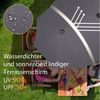 Puluomis Sonnenschirm Balkonschirm ohne Ständer Strandschirm Gartenschirm UPF 50+ mit Kurbel, LxB: 400x200 cm, Sommer, wasswedicht grau/beige Bild 4