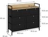 Kommode Belaro Schwarz 98 x 85 cm mit 7 Schubladen Vicco Bild 2