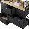 Kommode Belaro Schwarz 98 x 85 cm mit 7 Schubladen Vicco Bild 5