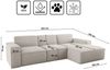 Kaiser Möbel Ecksofa Eckcouch SIENA L-Form, Stoff Poso/Salvador/Maloy/Artico/Velo, Einzelsofa, Bequem, originelles Design, praktisch, viele Farben Bild 2