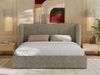 Polsterbett Bett mit Holzlattenrost Schlafzimmer Bett Doppelbett gepolstertes Kopfteil - EMORA CLASSIC - 140x200 cm - Grau Strukture Bild 5