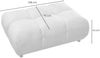 KAWOLA Polsterhocker VIVIEN Hockerbank Feincord weiß 41 x 73 x 108 cm Bild 5