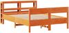Doppelbett, Betten für Erwachsene, Massivholzbett ohne Matratze Wachsbraun 150x200 cm Kiefernholz de3950 Bild 3