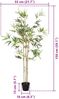 vidaXL Kunstbambusbaum Grün 55 x 16 x 150 cm Stoff und Bambus 42042069 Bild 5