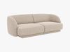 Micadoni 2-Sitzer Sofa Miley | Beinfarbe Black Plastic, Beige, Chenille Bild 2