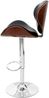 Barhocker Foxrock, Barstuhl, Holz Bugholz Retro-Design ~ Walnuss-Optik, Kunstleder schwarz Bild 4