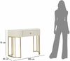 Dmora Konsolentisch Niccolo, Tisch, Eingangskonsole, Regal, 100x40 h75 cm, Weiß und Gold Bild 3