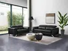 Vente-unique - BREYT Couchgarnitur Leder Schwarz - B 108 cm x H 77 cm x L 170 cm220 cm Bild 3