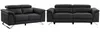 Vente-unique - BREYT Couchgarnitur Leder Schwarz - B 108 cm x H 77 cm x L 170 cm220 cm Bild 4