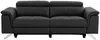 Vente-unique - BREYT Couchgarnitur Leder Schwarz - B 108 cm x H 77 cm x L 170 cm220 cm Bild 5