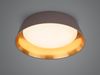 LED Deckenleuchte mit Stofflampenschirm in Braun/Gold, Ø 45cm Bild 3
