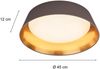LED Deckenleuchte mit Stofflampenschirm in Braun/Gold, Ø 45cm Bild 4