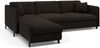 Micadoni Schlaf-Ecksofa Gloria 4-Sitzer Links Strukturierter Stoff Dunkelgrau 205x140 Bild 2