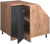 Dachschrägenschrank Eckschrank Rion Schwarz Beton 75.6 x 81.6 cm mit 1 Tür, Schrankkorpus 60 cm Tiefe Vicco Bild 4