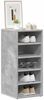 Schuhschrank, Schuhkipper für Flur, skandinavisch Betongrau 31,5x35x70 cm Holzwerkstoff Bild 3