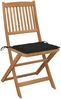 vidaXL Klappbare Gartenstühle 6 Stk. mit Kissen Massivholz Akazie 3065495 Bild 3