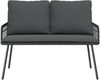 vidaXL Gartenbank mit Kissen Anthrazit 114 x 64 x 90cm Stahl 4108261 Bild 2