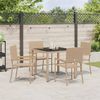 vidaXL Garten Essgruppe 5 pcs Beige Poly-Rattan 3365389 Bild 4