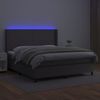 vidaXL Boxspringbett mit Matratze & LED Grau 180x200 cm Kunstleder 3139281 Bild 3