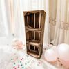 Holzkiste Dekokiste Box 22 x 20 x 15 cm 3er SET Geflammt Bild 5