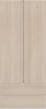Forte PANOPTIK Kleiderschrank 90, schmaler, moderner Schrank, 2-türig, 2 Schubladen, Schlafzimmer, Jugendzimmer, Kaschmir|Beige|Riva Eiche Holzdekor, 48 cm breit x 210,5 cm hoch x 54,2 cm tief Bild 2