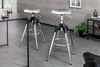 Urbaner Barhocker FABRICA Chrom silber höhenverstellbar Metall Industrie-Design Bild 2
