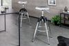 Urbaner Barhocker FABRICA Chrom silber höhenverstellbar Metall Industrie-Design Bild 3