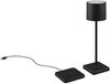 Akku LED Tischleuchte FERNANDEZ kabellos für Innen & Außen, Schwarz - H: 38cm Bild 2