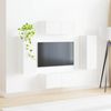vidaXL TV-Wandregal-Set Wandmontiert 4 pcs Weiß Holzwerkstoff 3408916 Bild 4