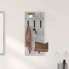 vidaXL Wandmontierter nachttisch mit Regal Beton Grau 40 x 10 x 90 cm 874454 Bild 1