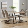 HTI-Living Esszimmerstuhl Modernes 4er Set Schwingstühle Taupe (Set, 4 St), Esszimmerstuhl Freischwinger Bild 2