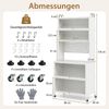 Küchenschrank mit 6 Ebenen Buffet-Schrank mit Regal freistehendes Backregal mit Stauraum Weiß Bild 3