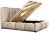 Polsterbett Doppelbett GRACIA 140x200cm in Stoff Macau Sand Bild 3