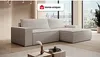 Vente-unique - AMELIA Sofa StoffSamt Beige - B 160 cm x H 85 cm x L 267 cm Bild 2