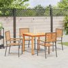vidaXL Garten Essgruppe 5 pcs Grau Massivholz Akazie 3365515 Bild 4