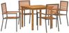 vidaXL Garten Essgruppe 5 pcs Grau Massivholz Akazie 3365515 Bild 2