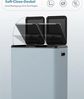TLGREEN Mülleimer Mülltrennsystem,2 Fächer, 2 x 30 Liter Treteimer mit Geruchsfilter, Metall Mülltrennsystem für Küche Büro Bild 4