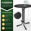 tillvex® Gastro Stehtisch klappbar Ø70cm schwarz | Bistrotisch FERTIG MONTIERT | Klapptisch rund - wetterfester Partytisch | Gartentisch Indoor & Outdoor Bild 2