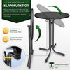 tillvex® Gastro Stehtisch klappbar Ø70cm schwarz | Bistrotisch FERTIG MONTIERT | Klapptisch rund - wetterfester Partytisch | Gartentisch Indoor & Outdoor Bild 3
