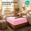 Komfortec Spannbettlaken Jersey Spannbettuch, 90x200, 140x200, 160x200, 180x200 oder 200x200 cm, 100% Baumwolle (135 g/m), Gummizug: Rundum, (1 Stück), OEKO-TEX® Standard 100 Zertifisiert, für Matratzen bis 25 cm Höhe Bild 3