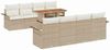 vidaXL Gartensofa-set mit Kissen 7 pcs Beige und Creme Poly-Rattan 3349308 Bild 2
