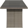 vidaXL Gartentisch mit Glasplatte Grau 240x90x75 cm Poly Rattan 365599 Bild 5