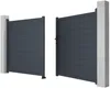 Vente-unique - NAZARIO Eingangstor Metall Grau - B 4,6 cm x H 176 cm x L 350 cm Bild 4