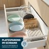 eluno Topfdeckel und Pfannenhalter aus weißem Metall ca. 47 x 17 x 14 (B/H/T) Bild 3