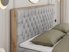 Boxspringbett, Schlafzimmerbett, Bettkasten - AMORE - 160 x 200 cm - Hellgrau Velvet - H3 Bild 3