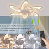 LETGOSPT Deckenleuchte Leise Deckenventilator mit Beleuchtung 85W Deckenlampe Mit Ventilator, RGB-Hintergrundbeleuchtung, LED fest integriert, Neutralweiß, Kaltweiß, Warmweiß, 6/8 Lichter Design Deckenventilatoren mit Fernbedienung Dimmbar Bild 2