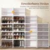 Schuhregal 8-stöckiger Schuhschrank mit herausnehmbaren Regalen stapelbare Schuhboxen für 32 Paar Schuhe Bild 5
