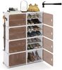 Schuhregal 8-stöckiger Schuhschrank mit herausnehmbaren Regalen stapelbare Schuhboxen für 32 Paar Schuhe Bild 1