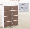 Schuhregal 8-stöckiger Schuhschrank mit herausnehmbaren Regalen stapelbare Schuhboxen für 32 Paar Schuhe Bild 2